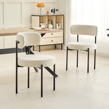 Dining Chairs Set Soft Teddy