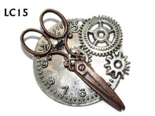 steampunk brooch badge pin