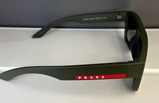 PRADA LINEA ROSSA PS 04ZS 15X09U Green Military Grey Grad 56 mm Men's Sunglasses