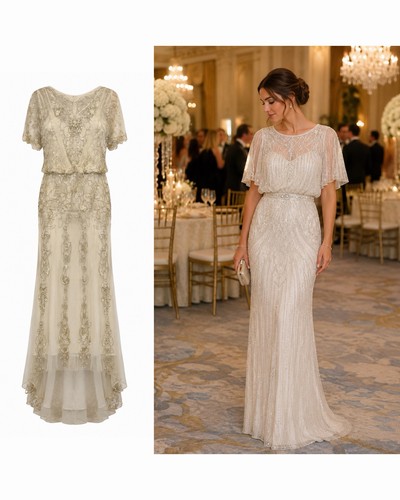 Jenny packham beaded ivory - beaded,