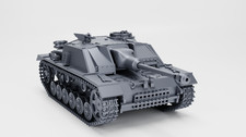 STUG III Ausf.G_late production with Crewman (Germany,Ww2) Wargaming  3DPrint