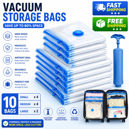 10pcs vacuum storage bags set - vacuum,