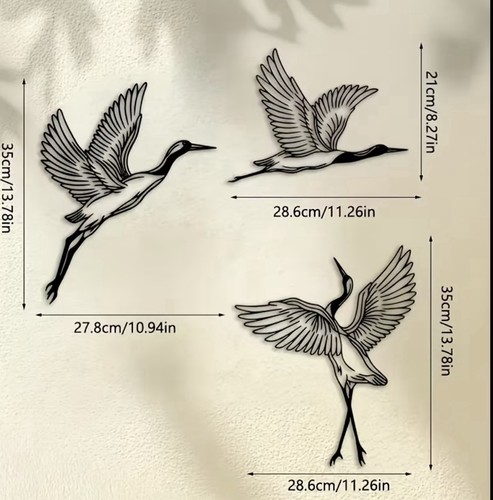 Pcs birds metal wall art - birds,