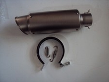 Big Bore Performance Scooter Exhaust Muffler Silencer Straight Through + Clamp