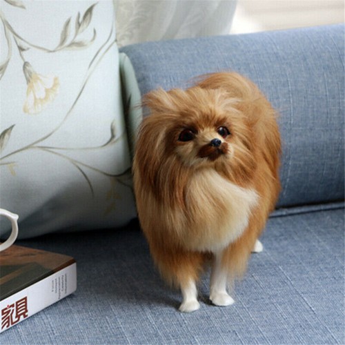Realistic plush pomeranian dog - plush,