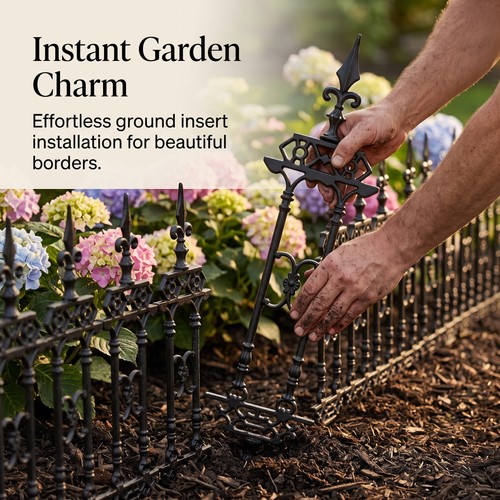 Cast iron garden fence - cast, panel