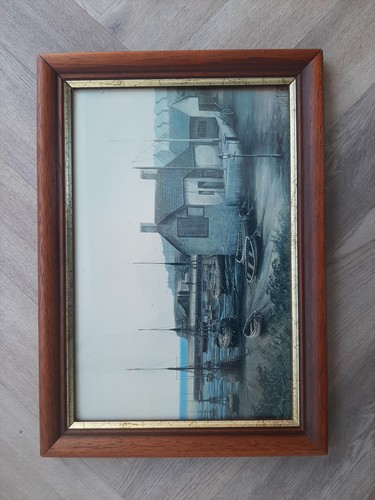 Paignton harbour painting - harbour, by