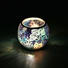 Mosaic Glass Candlestick
