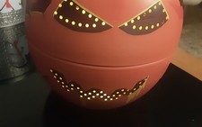 Collectable M&S Light-Up Halloween Pumpkin  Biscuit Tin (Empty)