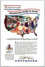 Vintage Print Ad Greyhound Bus
