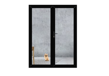 Aluminium French Doors - Black