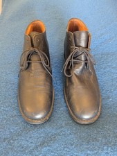 Women's Hispanitas Low Wedge Blue Soft Leather Shoes Size 38