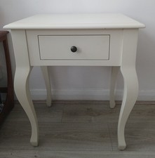 LAURA ASHLEY CREAM ROSALIND BEDSIDE TABLE WITH 1 DRAWER