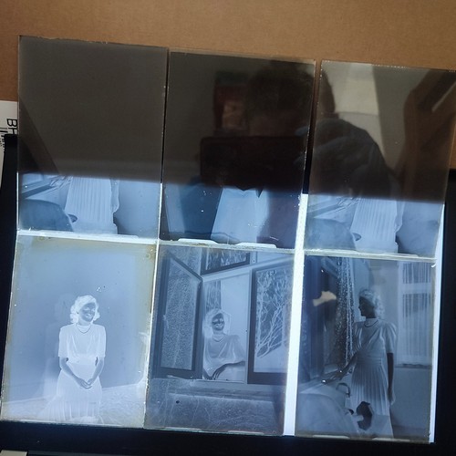 Antique glass plate - 6,