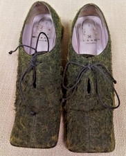 Vintage Muxart Barcelona Green Women Shoes Size 37 #1026