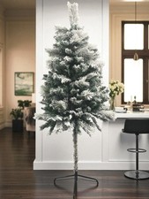 Christmas Tree Snowy Flocked- Half Parasol- 5ft/6ft/7ft