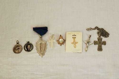 Vintage catholic jewelry - pc,