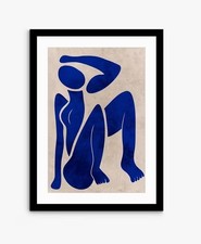 John Lewis Marcus Prime 'Postured Darling' Nude Framed Print 74 x 54cm Blue A