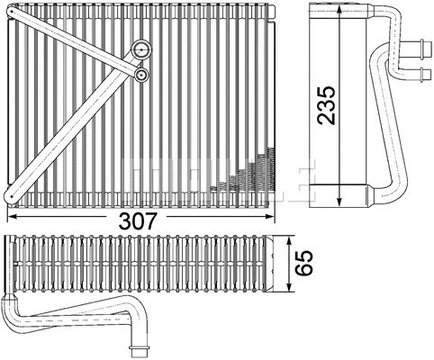 Evaporator air conditioning - air,