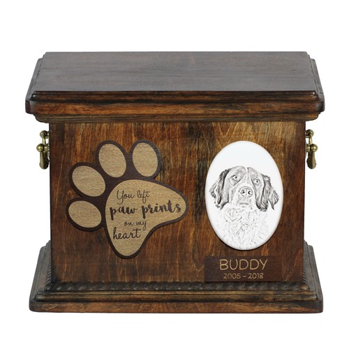 French spaniel urn with - spaniel,