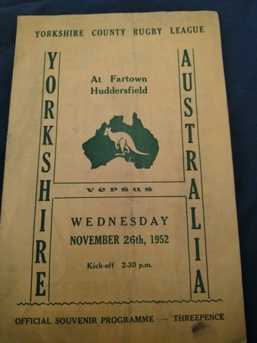 Vintage rugby league programme - league,