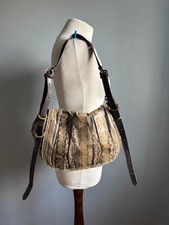 ALLSAINTS ADALIA Snakeskin BAG leather messenger shoulder crossbody saddle med