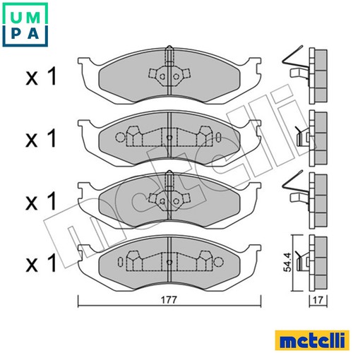 Brake pad set - pad, disc