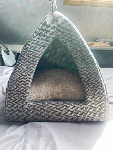 Grey plush triangular cat - plush,