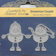 Tattered Lace Snowman Couple Cutting Die Set for cardmaking, scrapbooking, craft