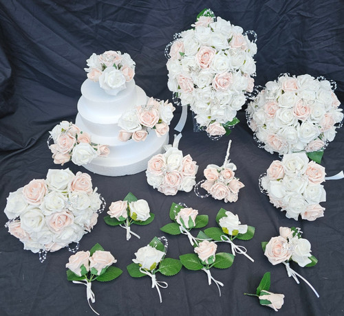 Wedding flowers mocha - mocha, pink