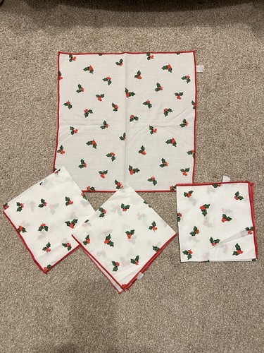 Set vintage xmas holly - 4,