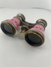 Vintage Lamier Paris Opera Glasses Binoculars Pink Gold Decorative Fab T France