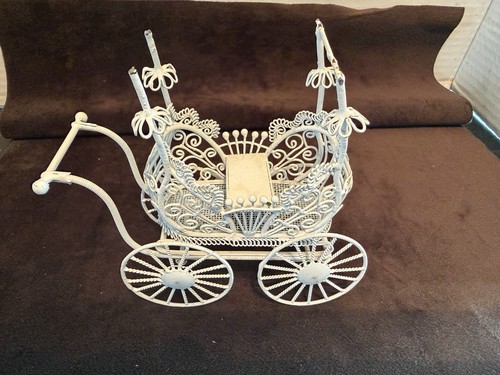 Vintage white metal victorian - white,
