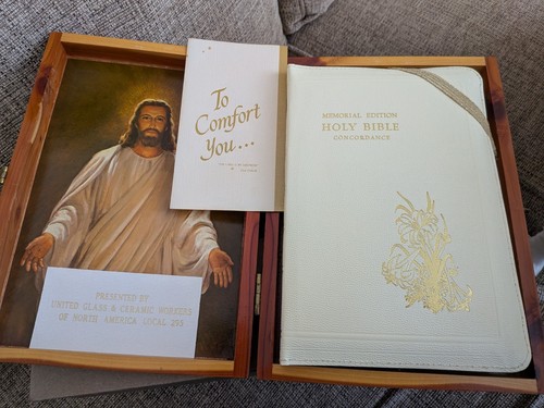 Leather bound memorial holy - bound,