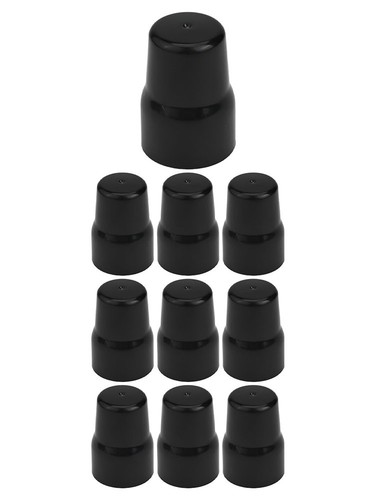 Black radiator valve cap - black, set