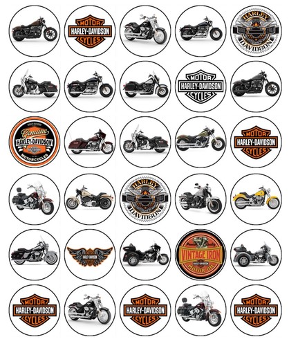 Harley davidson edible cupcake - davidson,
