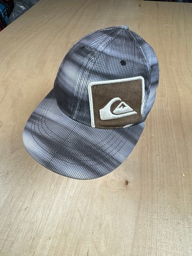 Quiksilver gray plaid flexfit - gray,