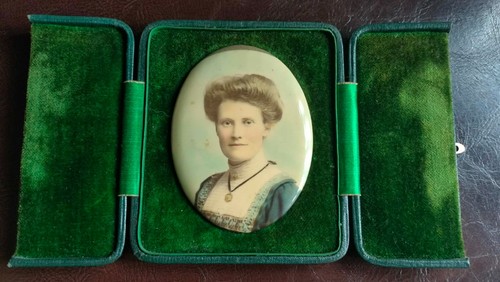 Antique enamel portrait - antique,