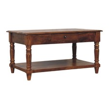 Turned Legs Chestnut 2 Drawer