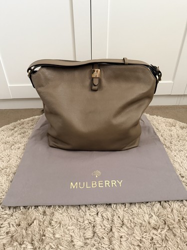 Genuine mulberry taupe - taupe, pebbled