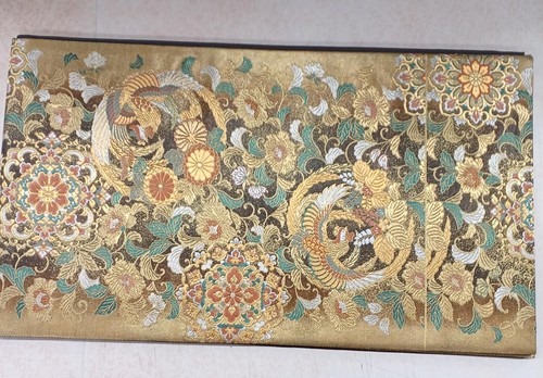 Japanese fukuro obi silk - fukuro,