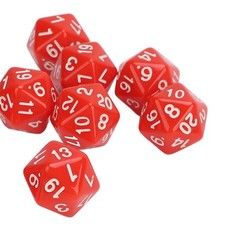 (Red)10PCS Polyhedral Dice Set