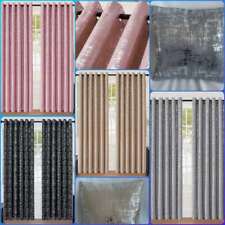 Glitter Shimmer Eyelet Curtains Thermal Blackout Ring Top Silver Black Metalic 