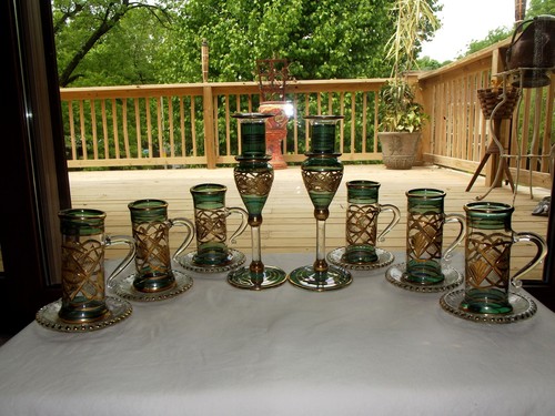 Egyptian pyrex cut glass - egyptian,