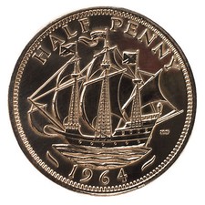 POLISHED LUCKY HALF PENNIES 1911-1967 CHOICE OF DATE / YEAR WEDDING/ BIRTHDAY