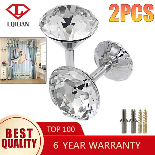 Crystal curtain hook holder - crystal,