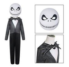 Halloween Jack Skellington Costume Fancy Dress Kids Boys Party Coaplay Outfit~