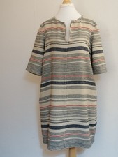 Toast Striped Hemp Cloth Dress  UK 12  14