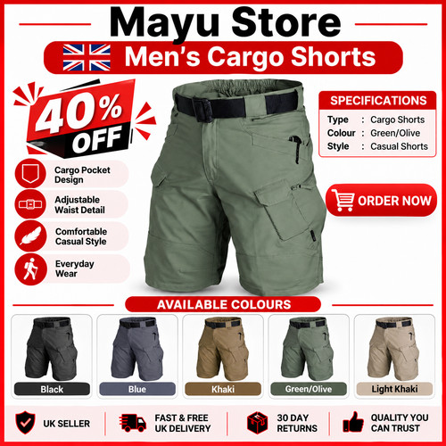 Men cargo quick dry tactical - men's,