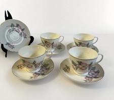 Vintage Mayfair Pink Floral Bone China Cup And Saucer Set